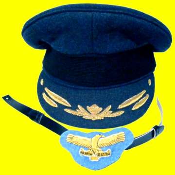 S.A.A.F. High Rankings Officers Cap with Embroided Badge - Un-issued and Un-assembled.