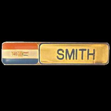 Old S.A.A.F. Name tag with Old Flag.