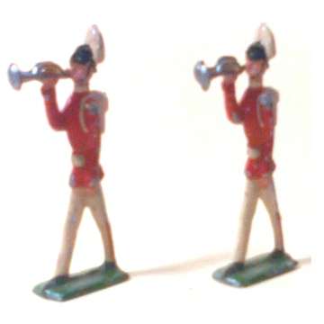 Lead Soldiers - Two British Buglers From The 19th. Century .