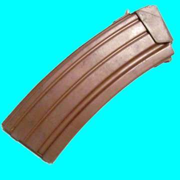 R4 Rifle Magazine - Border War Period - Metal - With brown camouflage paint.