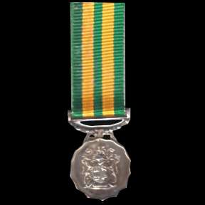 30 Years Good Service Miniature Medal with Ribbon.