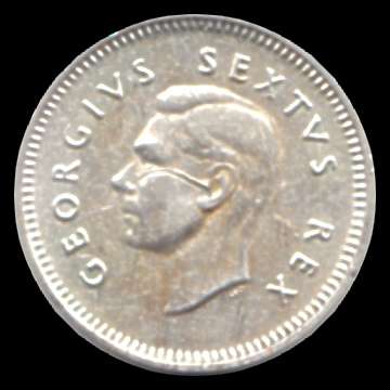 South Africa - King George - Tickey Coin - 1952.