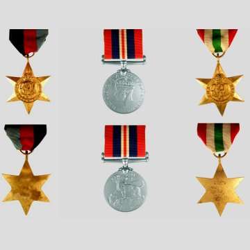Three Second World War Medals with Ribbons made out to I.C.J. Kruger numbered 279504.