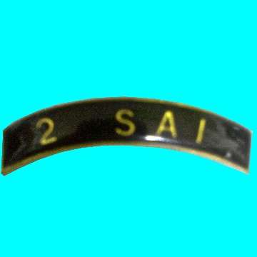 2 S.A. Infantry Enameled Shoulder Title.
