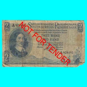South African Reserve Bank - Two Rand - G Rissik - No Date.