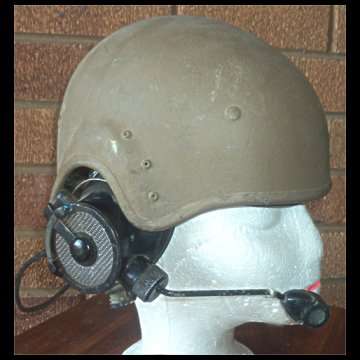 S.A.D.F. Armored Car (Noddy Car) Helmet complete with Inner Fittings, Headset, Microphone and Plug.