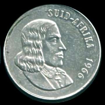 R.S.A. - Van Riebeeck R1 Silver Coin - 1966.