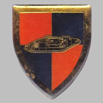 School of Armour Metal Shoulder Flash - All Pins Missing.