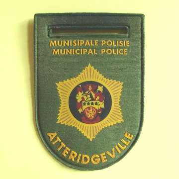 Apartheid Era - Rubberized Shoulder Flash - S.A Police - Municipal Police - Atteridgeville.