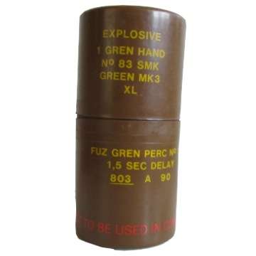 Hand Grenade Container As Seen In Pictures.