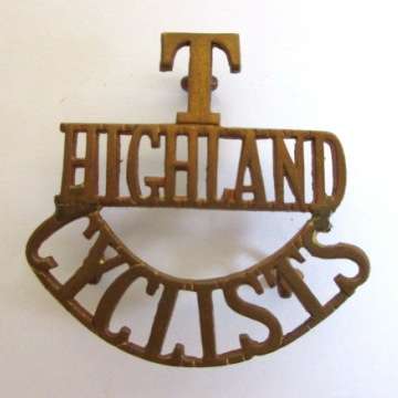 Highland Cyclists Shoulder Title - Could Be Boer War.