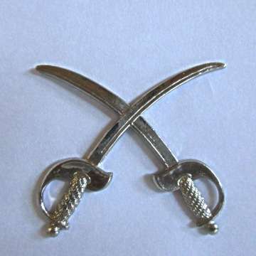 S.A.D.F PT Instructor Cross Swords Breast  Badge - All Four Pins Intact.