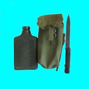 Water bottle Bag complete with One Liter Water Bottle, FN Bayonet with a Metal Scabbard