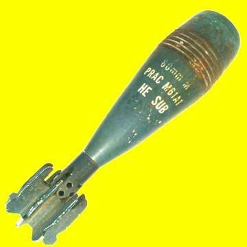 S.A.D.F. 66mm Practice Mortar - M61A1 - Border War Period.