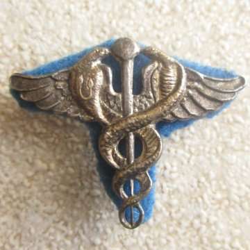 S.A Medical Services Bi Metal Doctor's Breast Badge With 925 Silver Marking - Pins Intact.