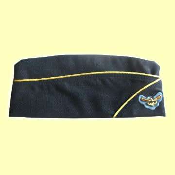 S.A Air Force High Ranking Officers Garrison Cap Gold Piping With Badge - Size 57.