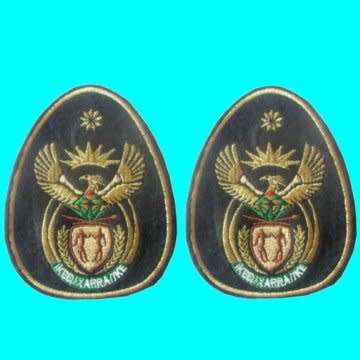 S.A.N.D.F Regimental Sergeant Major Rank Insignia - Pair - Pins Intact.