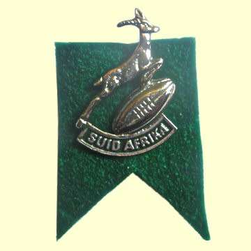 South Africa Springbok Rugby Collectors Pin - 1980's