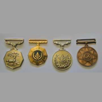 A Group Of Four S.A.N.D.F Full size Medals Without Ribbons - Numbered.