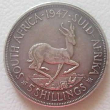 1947 Silver Crown (5 Shillings) - Circulated - Very Good Condition.