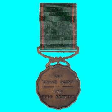 S.A.D.F. 10 Year Good Service Medal (Bronze) - Full Size - With Ribbon - Numbered 81729.