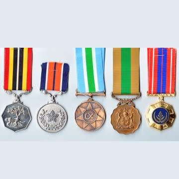 Set Of Five Full Size S.A.N.D.F. Medals - Numbered.