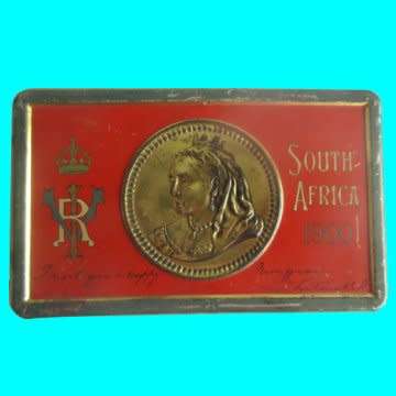 Boer War - S.A 1900 Queen Victoria Chocolate Tin.