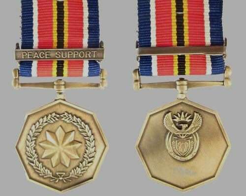 Tshumelo Ikatelaho Campaign Award with Ribbon and "Piece Support" Bar - Numbered 008974.