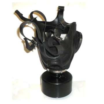 S.A.D.F Evact Gasmask With Filter In Good Condition.
