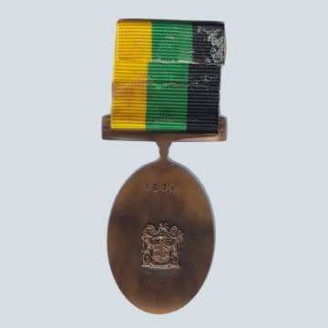 S.A.N.D.F MK 10 Year Brinze Medal - Full Size - With Short Ribbon - Numbered.