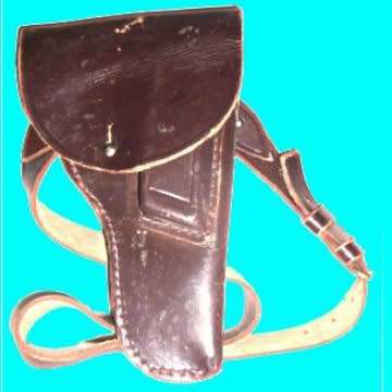 Walter P38 Dark Brown Leather Holster with Shoulder Strap.
