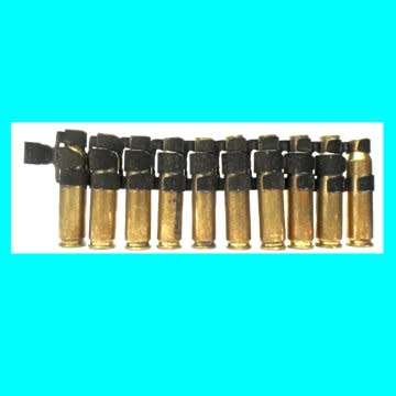 Rhodesian Used  7.62mm. Browning Machine  Gun Belt with 10 Shell Casings.