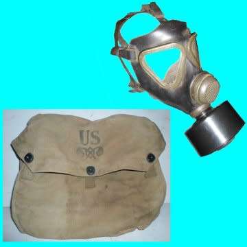 WW2 US Army Lightweight Gas Mask Bag with Gas Mask. All in a very good condition.