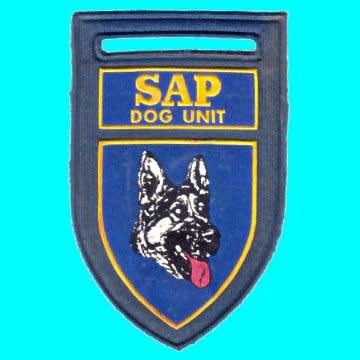 Old Police Rubberized Shoulder Flash - DOG UNIT.