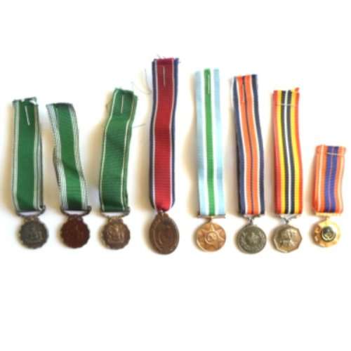 Eight Border War Period SADF Miniature Medals - Selling As  lot.