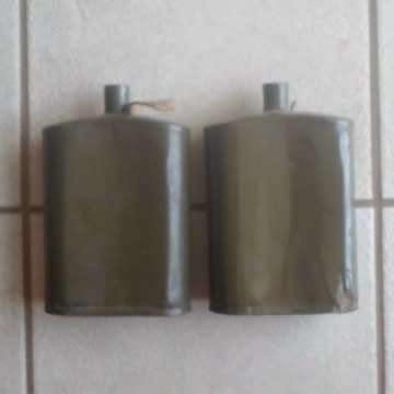 Two Second World War Water Bottles Without Corcks