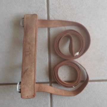 Second Worlg War Period Leather Bed Strap Roll