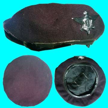 3 Para Batallion Beret with Metal Badge.