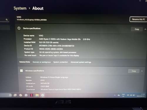 ASUS M515 M515DA-582G0W AMD Ryzen 5 | 16GB RAM | 256GB SSD | Radeon Vega 8 | 15.6-inch
