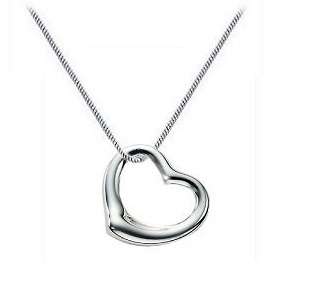 Floating Heart Pendant with Matching 925 Marked Chain