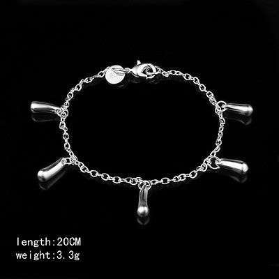 Petite Yet Sexy Tear Drop 925 Sterling Silver Imported Filled Bracelet
