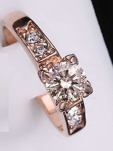 Sparkling & Stylish Princes Cut CZ Set in 18ct Yellow Rolled Gold Ring