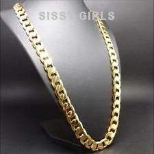 Quality Unisex  8mm 18ct Yellow Gold Filled Imported Neck Chain