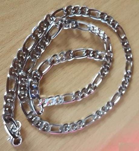 7mm 925 Sterling Silver Unisex Figaro Neck Chain Imported Filled Jewelry