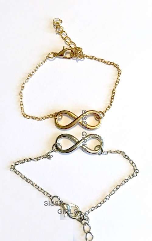 Shinny Imported Gold and Silver Infinity Bracelets