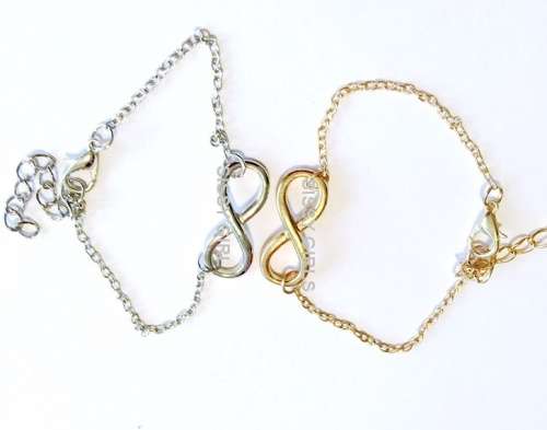 Shinny Imported Gold and Silver Infinity Bracelets