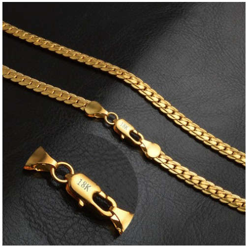 Quality Unisex 8mm 18ct Yellow Gold Filled Imported Neck Chain