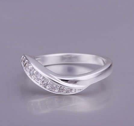 Diamante in 925 Sterling Silver Ring (Size 8 Imported Filled Jewelry