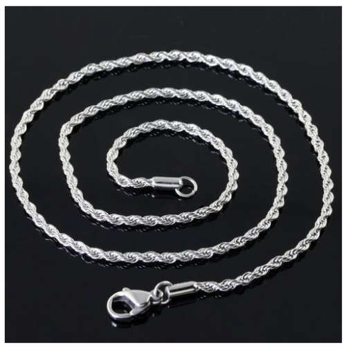 4mm 925 Sterling Silver(with 925 Marking) Imported Filled Singapore Rope Chain