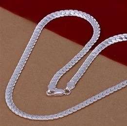 Flashing 925 Sterling Silver Neck Chain Unisex Imported Filled Jewelry